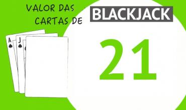 Valor das cartas de blackjack 